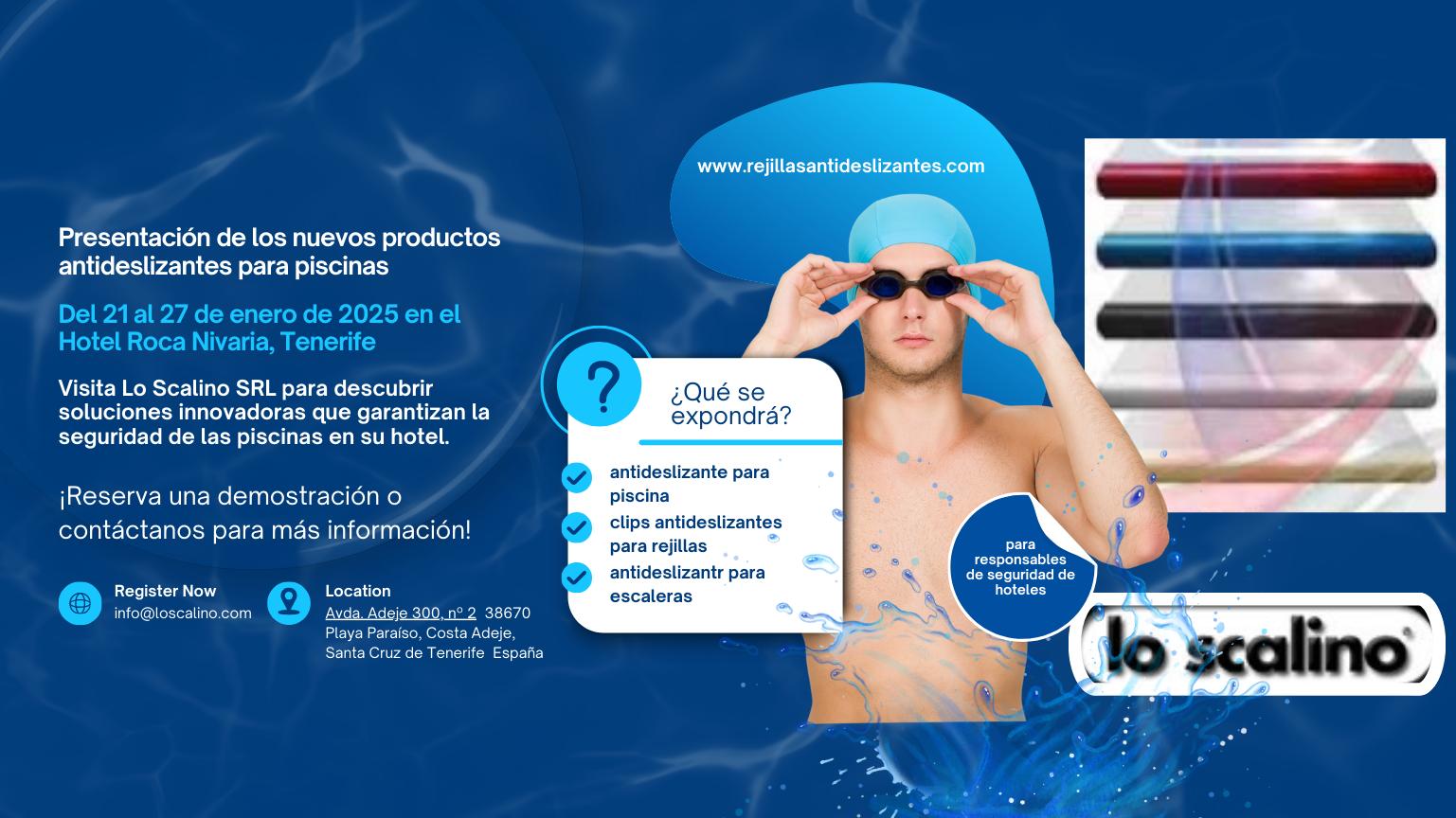 Presentacion de los nuevos productos antideslizantes para piscinas